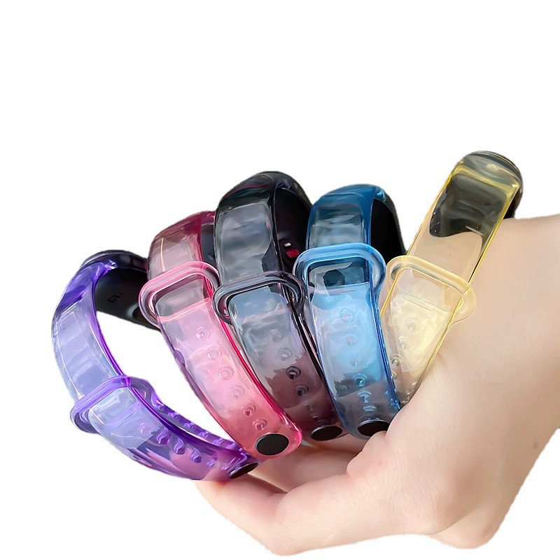 Подходит для браслета Xiaomi 9 — сменный многоцветный ремешок, совместим с Mi Band 4/5/6/7/8, смена света и цвета