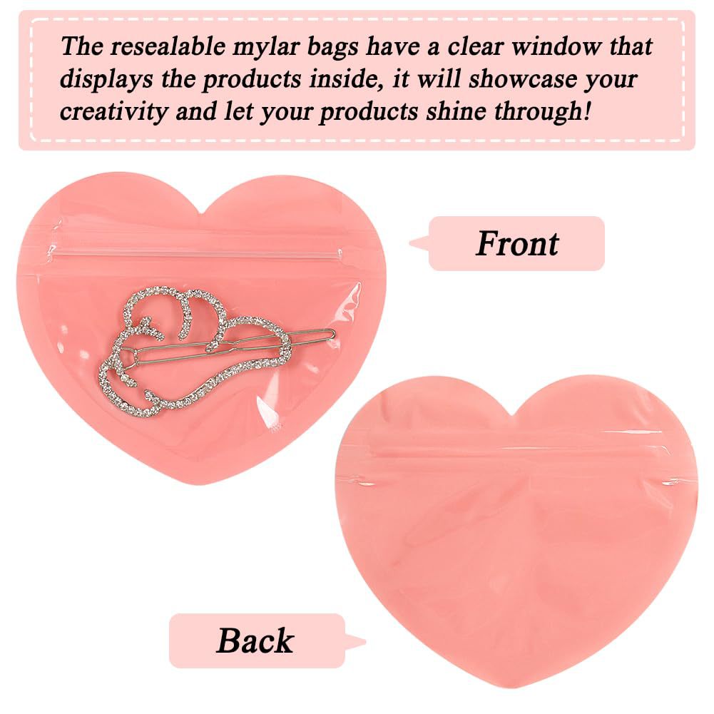 Heart Shape Solid Color PVC Jewelry Packaging Bags display picture 4