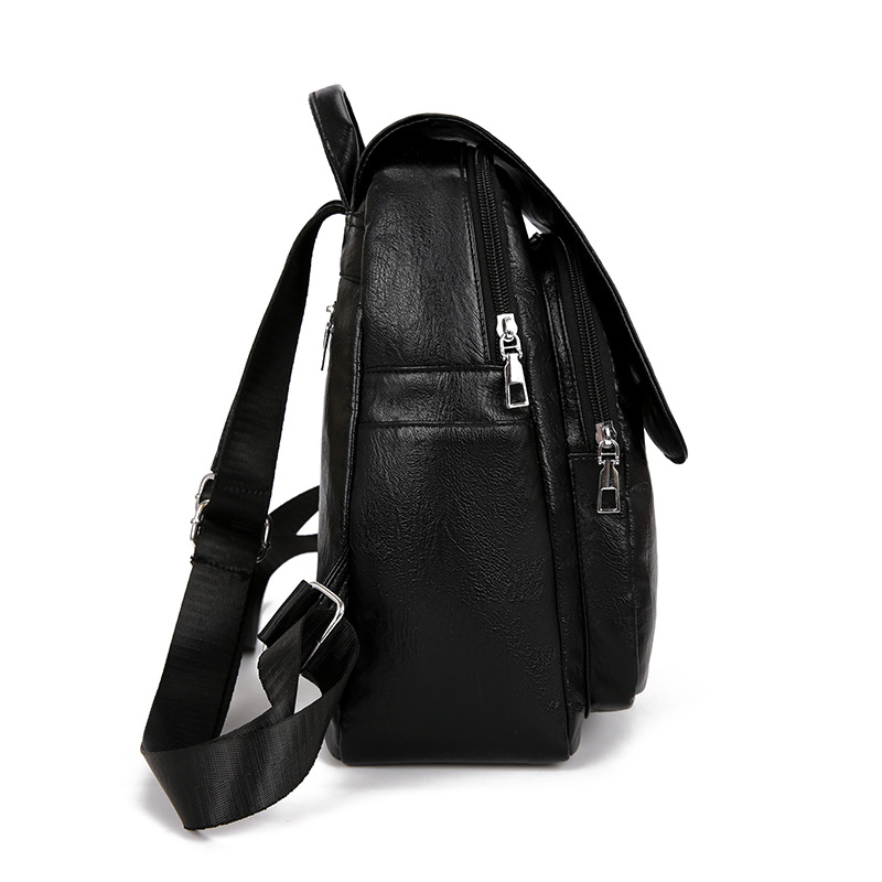 2023 otoño e invierno nuevo estilo casual señoras de cuero suave mochila simple retro de gran capacidad de mamá de mediana edad al por mayor