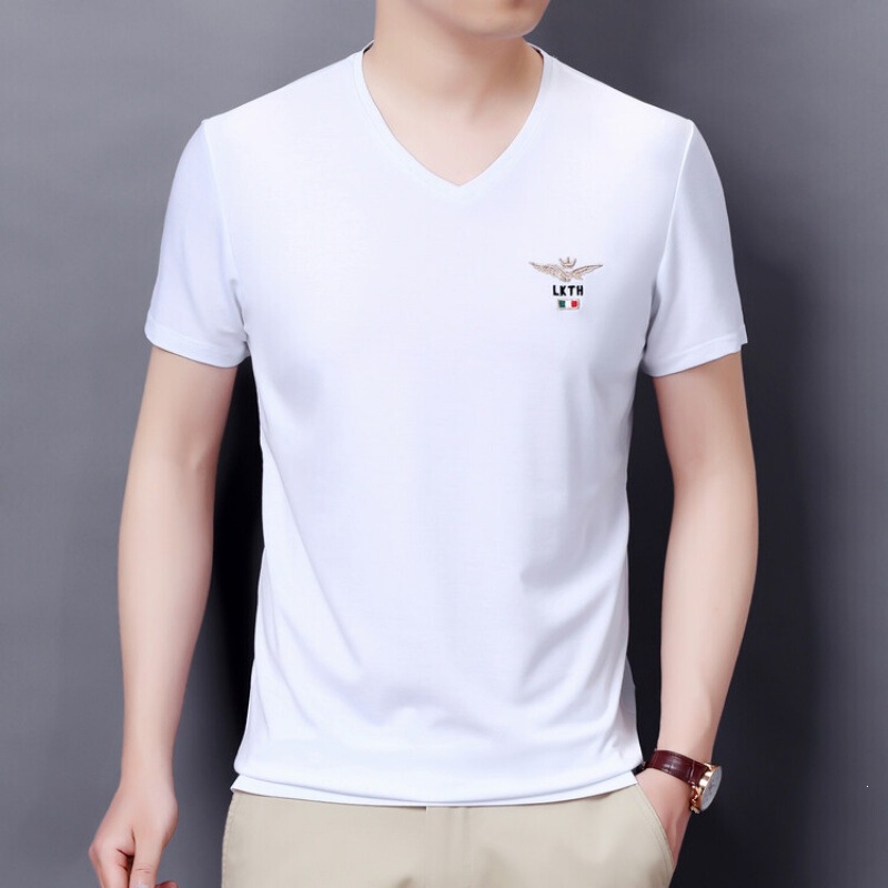 New Men's Summer Printed V-Neck Short-Sleeve T-Shirt Air Force One Wholesale
