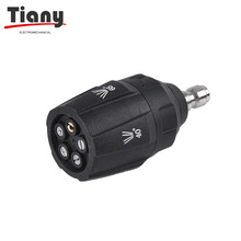 高压水枪喷头五合一可调节扇形直线配件1/4喷嘴洗车枪洗车机