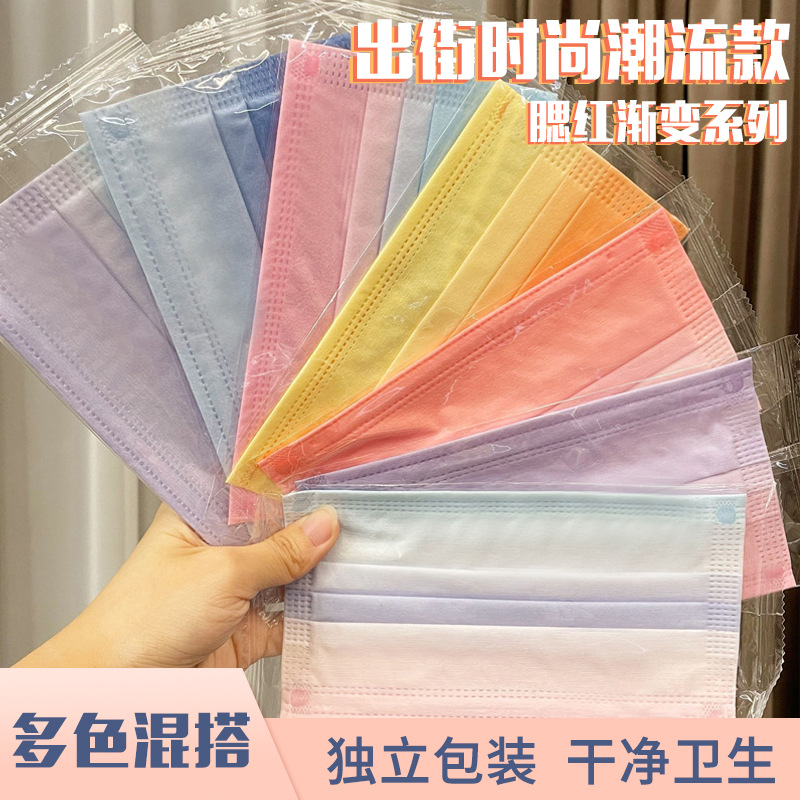 2022 gules Mask disposable three layers Chinese style personality adult children protect Independent packing face shield