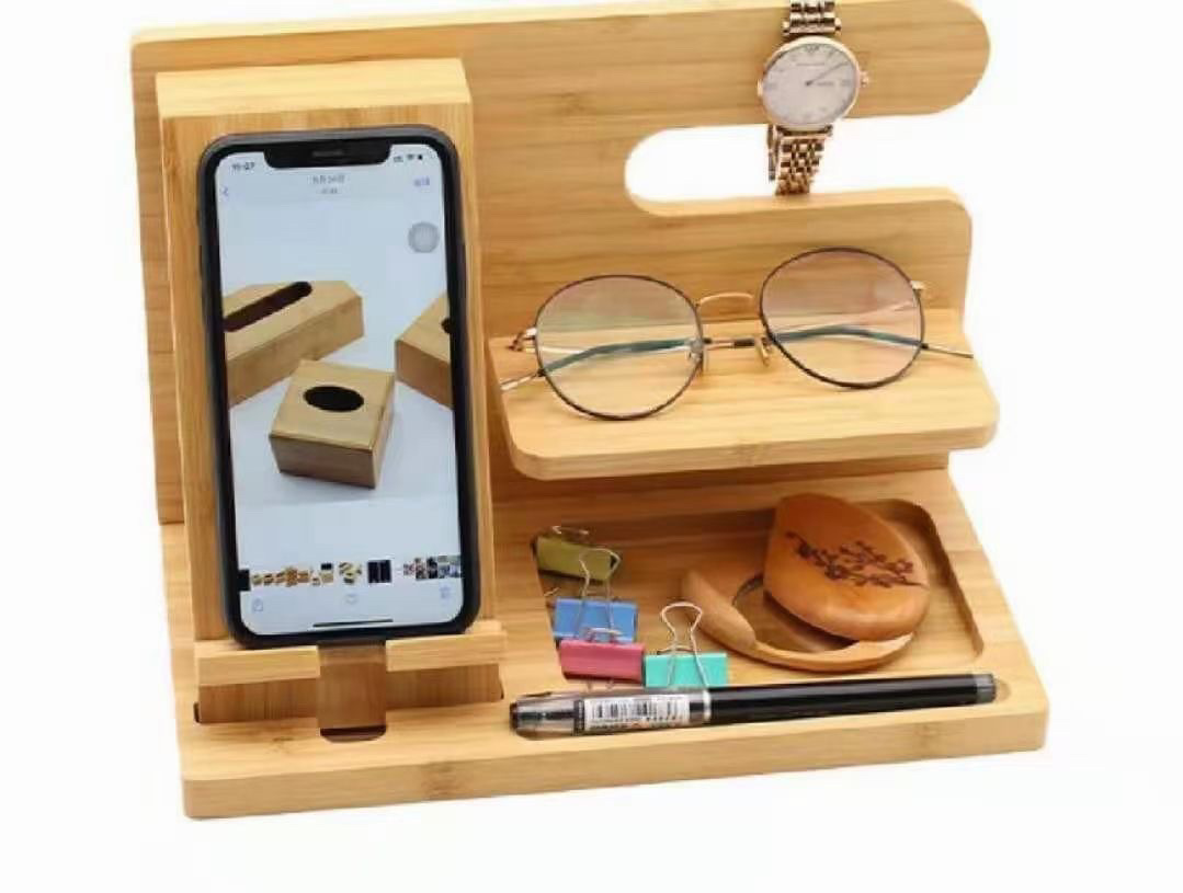 Llavero de madera soporte de la cartera reloj de los hombres regalo especial cumpleaños mesita de noche tableta billetera de almacenamiento