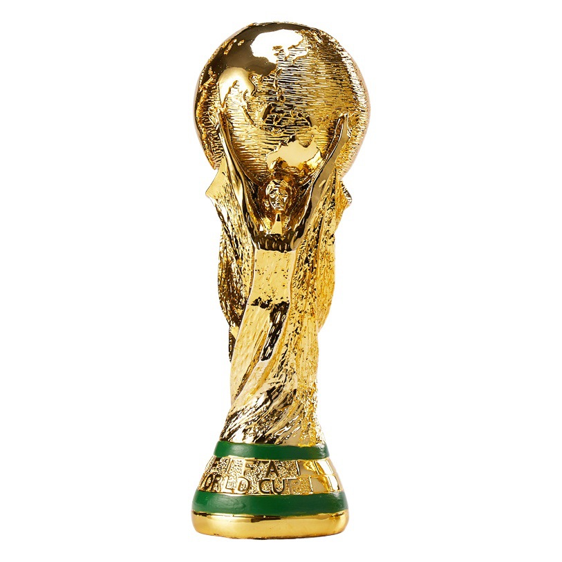Trofeo de la Copa Mundial de Qatar, modelo Hercules, trofeo de fútbol de resina, decoración para fanáticos, dropshipping de Amazon