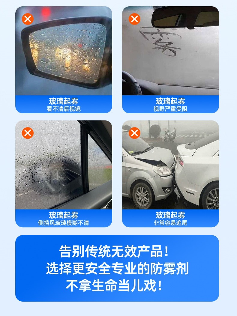 Suitable for Meijun automobile glass anti-fog agent, long-lasting non-fogging for front windshield, car windows, and rearview mirrors