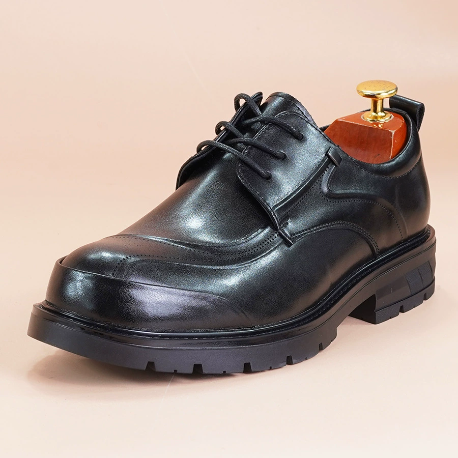 Высокие кроссовки Denby мужские туфли с толстой подошвы повседневные полые кожаные туфли весной и летом