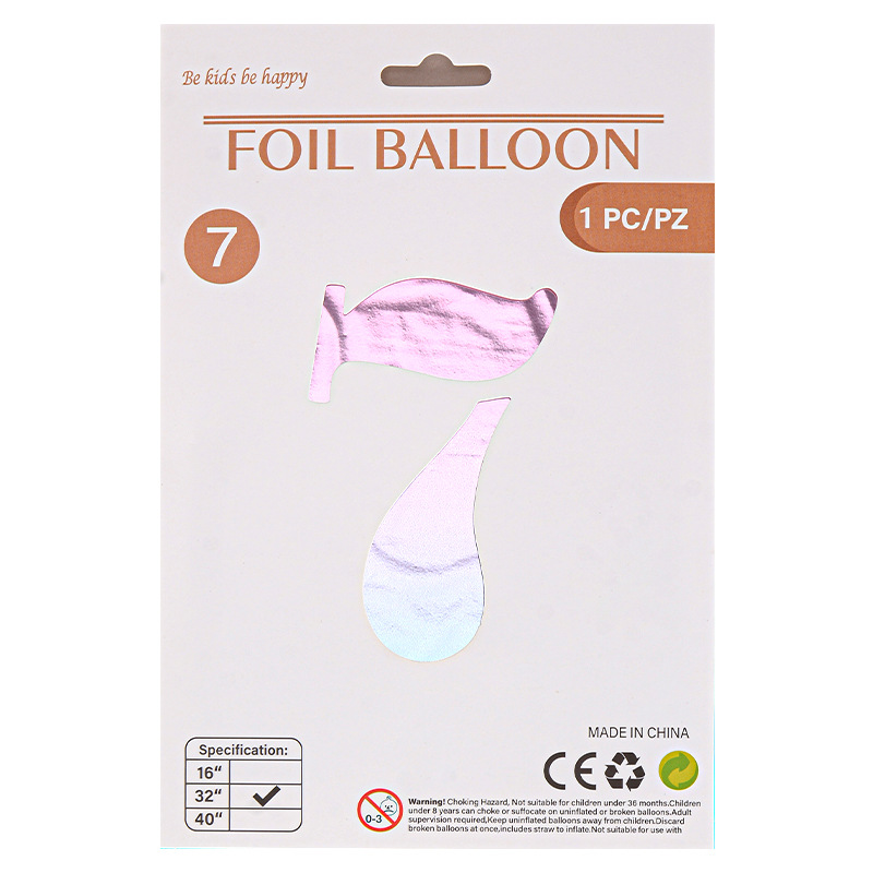 32 pulgadas Tarjeta de papel digital OPP globo de embalaje independiente fiesta de cumpleaños ambiente decorativo globo