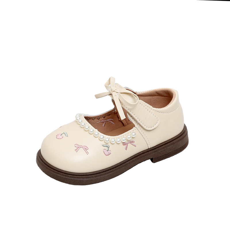 Zapatos de cuero de moda para niñas 2026 primavera nueva chica con suela suave bordada zapatos de arco princesa zapatos de bebé para niñas image 6