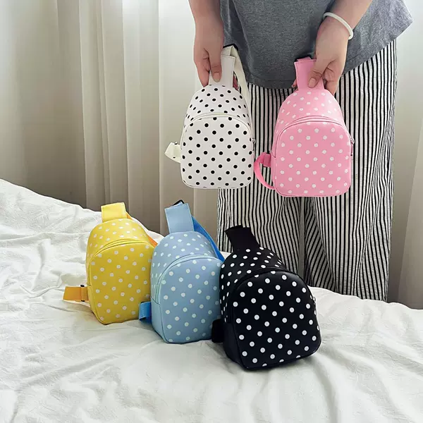 Fashionable Polka Dot Chest Bag 2026 New Model High-Value Lightweight Simple Children's Chest Bag Trendy Casual Crossbody Shoulder Bag