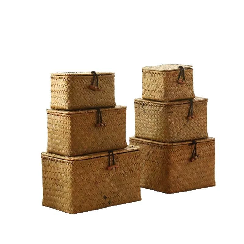 Плетная straw корзина для хранения, система настольного хранения