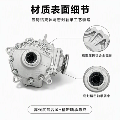 Differential assembly four-wheel drive front
