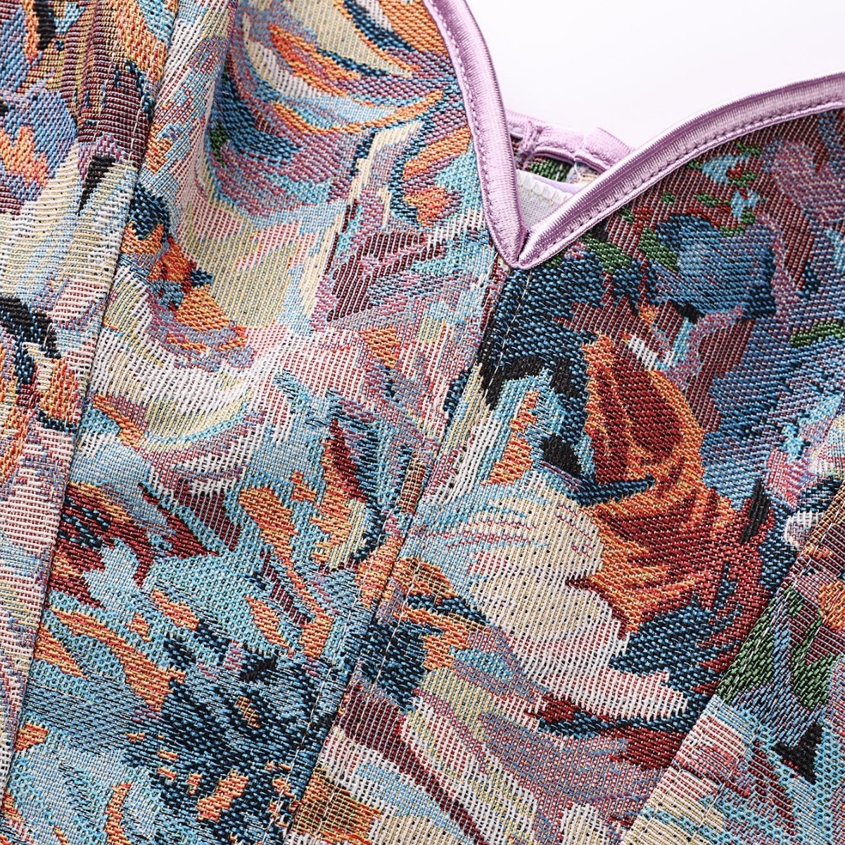 Flor francesa multicolor soporte de pecho para limpiar el pecho, abdomen apretado, ropa de plástico, Amazon, venta rápida, suministro transfronterizo de temu