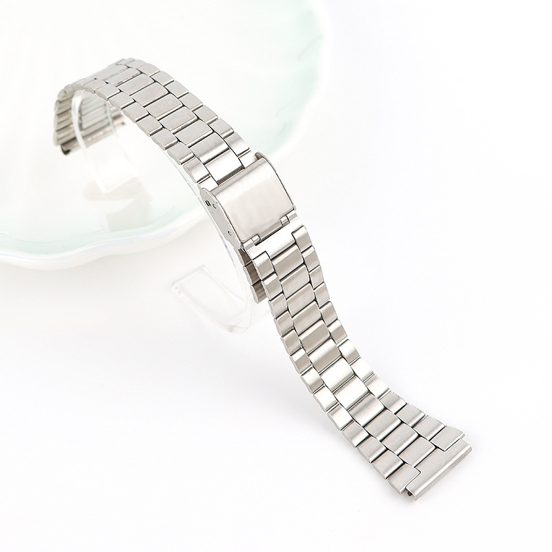 Accesorios universales para relojes inteligentes de acero inoxidable, correa de reloj de metal, correa de reloj de tres plantas, correa de reloj de bambú de metal