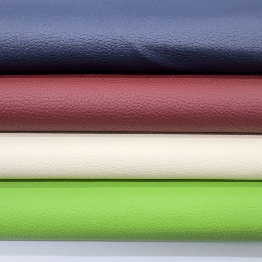 现货PVC荔枝纹汽车革刺绣面料软包布料家居沙发坐垫皮革