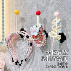 [オリジナル] ドーパミンフックヘアバンド収納ラック浴室収納アーティファクトホームパンチフリーヘアロープヘアアクセサリーラック