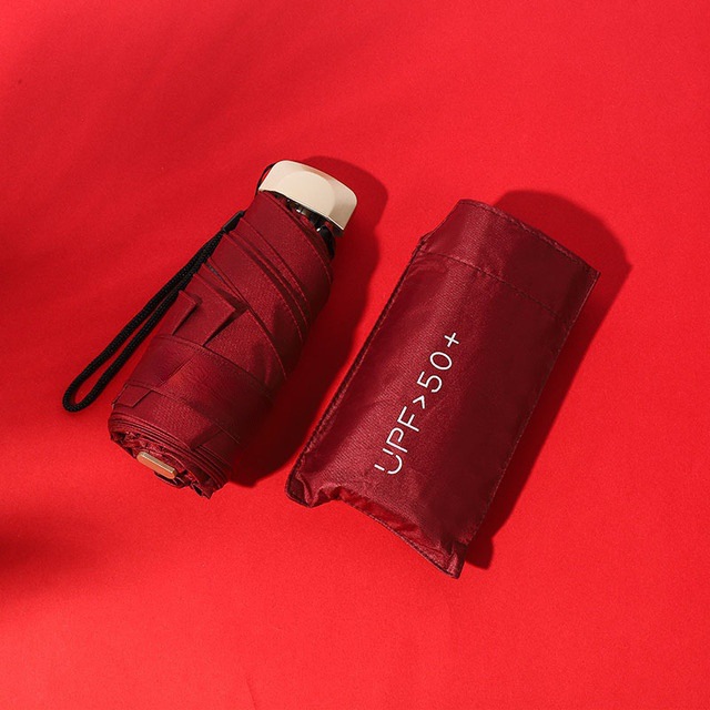 Paraguas solar para mujeres protector solar anti-UV paraguas portátiles pequeñas paraguas sol y lluvia mini paraguas personalizados al por mayor