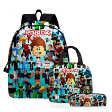 我的世界书包动漫跨境游戏roblox两件套中小学生书包儿童双肩背包