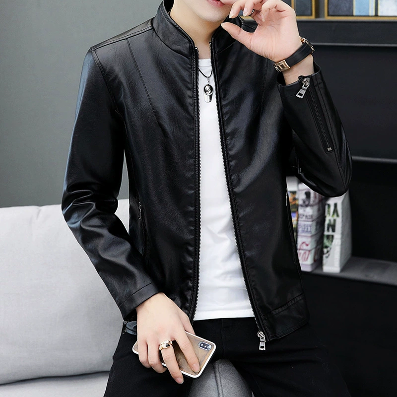 2024 весна и осень новая мужская куртка осенняя кожаная одежда мужская корейская версия повседневных тенденций