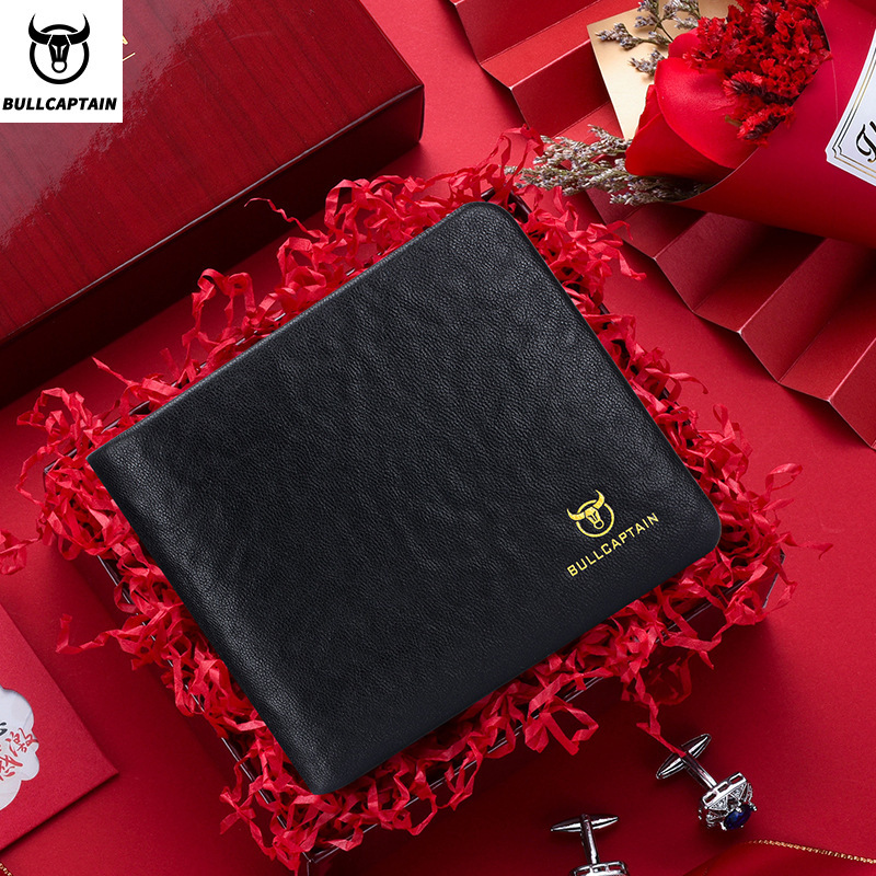 Captain Cow Leather Wallet Male Cow Leather Wallet Card Sending Driver's License Husband Father's Birthday Advanced Opening Gift Captain Cow Leather Wallet Male Cow Leather Wallet Card Sending Driver's License Husband Father's Birthday Advanced Opening Gift