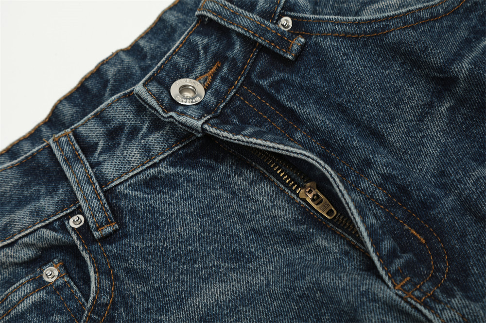 ​​"Herren Vintage Schlagjeans - Punk Style Distressed Denim Weite Beinhose für Casual & Hippie Fashion (Blau/Schwarz, S-XXL)"​​_voghion.com