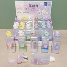 外贸幽幽家族笔削器可爱布丁小幽猫咪单孔卷笔刀学生笔刨削笔器批