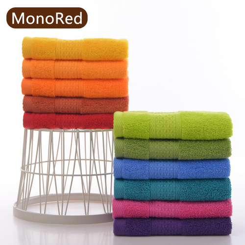 Manufacturer wholesale non-fading pure cotton square towels household soft absorbent towels plain towels company gifts