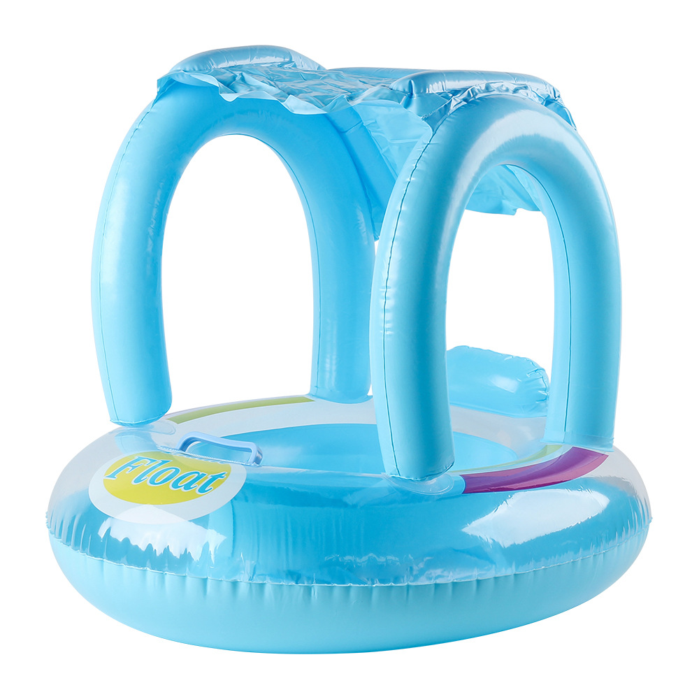 Xia Le bebé anillo de natación a prueba de sol con volante asiento de bebé barco cuerno barco hogar niños natación anillo piscina juguete