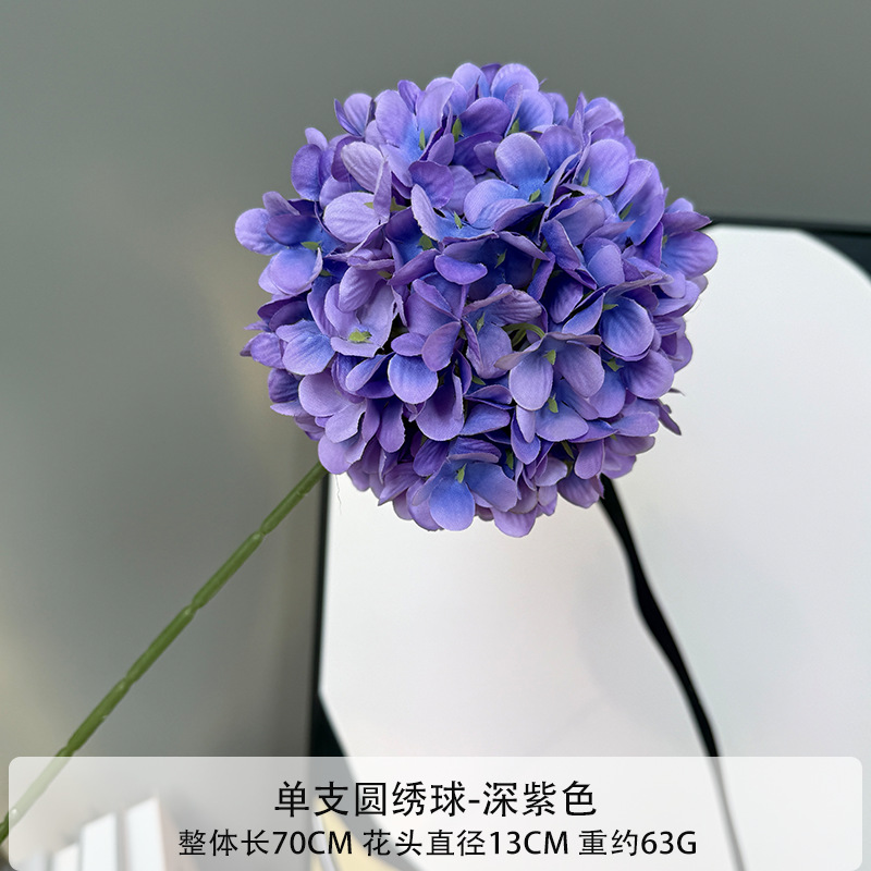 단일 원형 수국