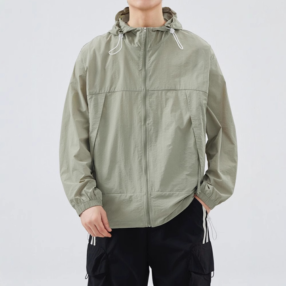 태양 보호 의류 남성 여름 코트 얇은 통기성 피부 의류 UV 보호 UPF50 야외 낚시 태양 보호 의류