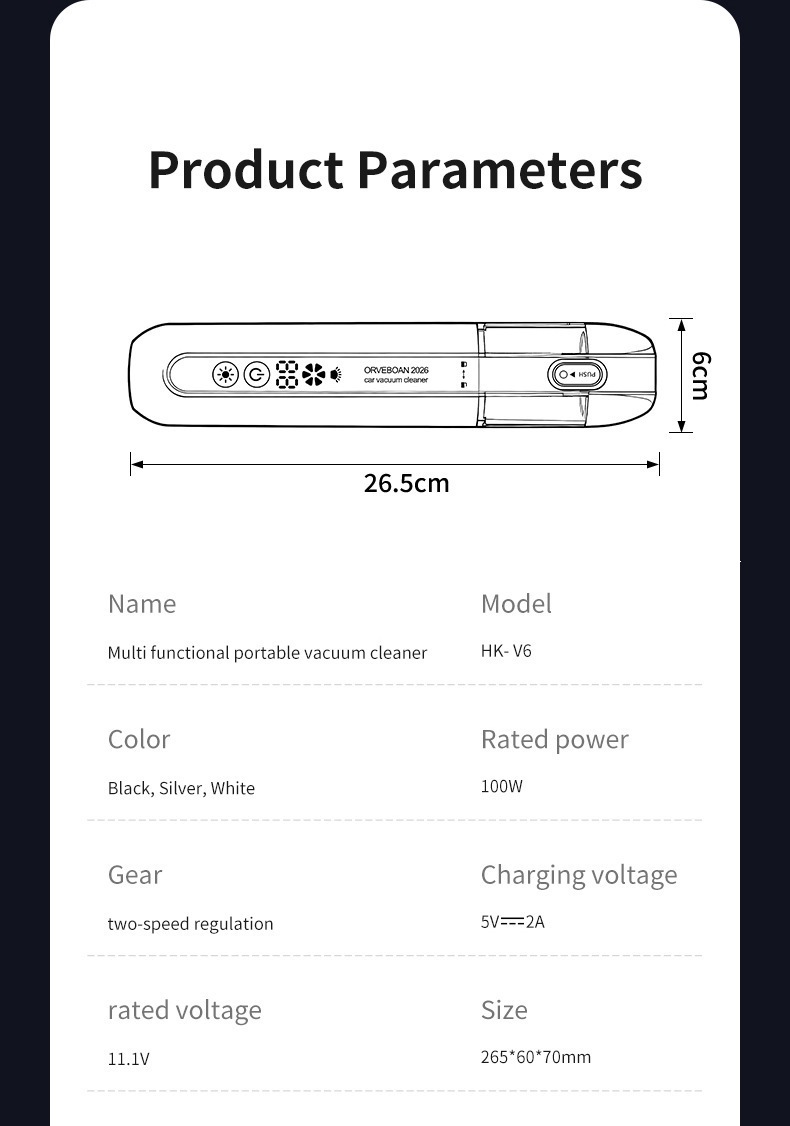 New car vacuum cleaner, multifunctional, powerful, wireless, with extra-large suction power, handheld, small size, and high power for home use
