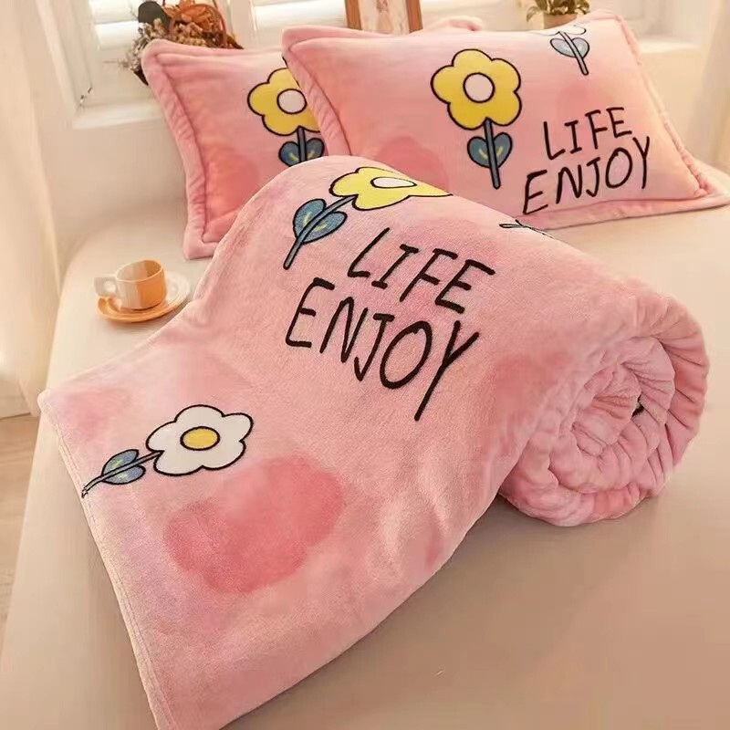 Flannel Blanket and Bed Sheet Dual-Use, Super Value Hot-Selling Blanket, Thickened for Winter Warmth, Suitable for Dormitory Single or Double Beds, All-Season Use
