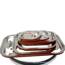 不锈钢防漏份盆盖不锈钢硅胶密封份数盆盖方形圆角多型号保温盖子