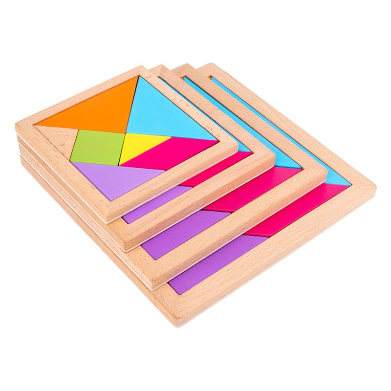 Amazon colorido rompecabezas juguete de madera clásica inteligencia desarrollo rompecabezas educativo enseñanza ayudas al por mayor