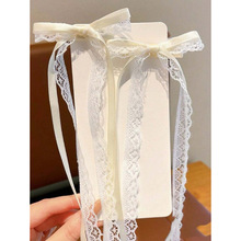 F 21786 Bow ribbon hair clip ������Ʈ�������п羳��ó��