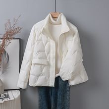 羽绒服女轻薄短款白鸭绒韩版宽松新款立领保暖时尚冬季外套