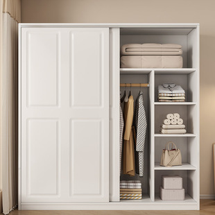 Wholesale Wardrobe Home Bedroom Modern Simple European Style Sliding Door Storage Storage Cabinet Economical Simple