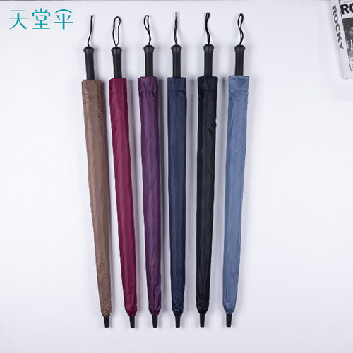 Paradise Umbrella Long Handle Automatic Straight Handle Umbrella 13039E Mosaic Double Large 16 Bone Vinyl Sun Protection Rain or Shine Umbrella