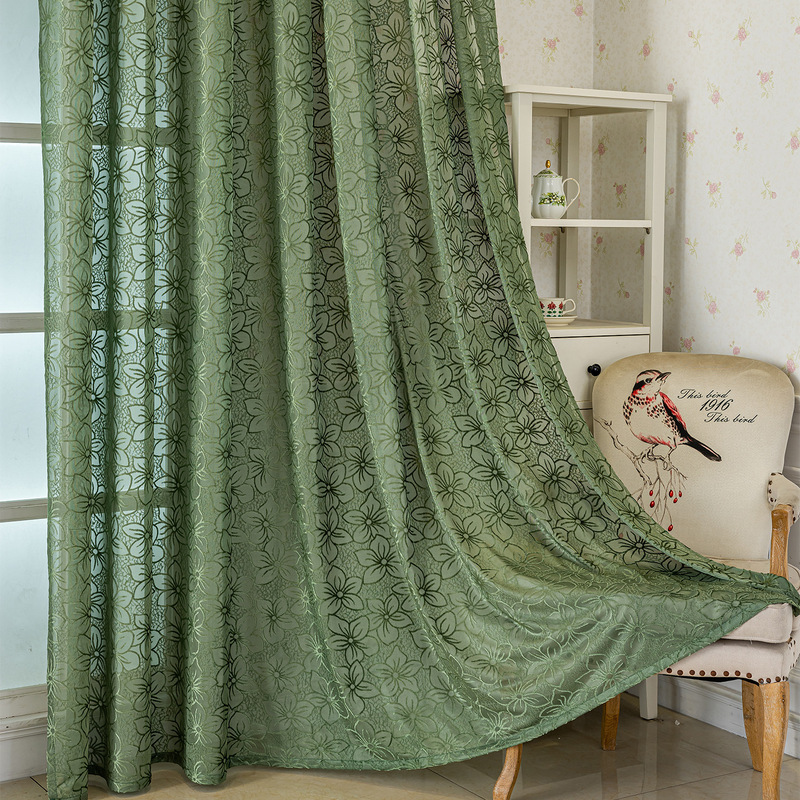 Cross-Border Cherry Blossom Modern Simple Window Screen Curtains Jacquard Hollow Transparent Flower Curtains Amazon Manufacturer Wholesale Cross-Border Cherry Blossom Modern Simple Window Screen Curtains Jacquard Hollow Transparent Flower Curtains Amazon Manufacturer Wholesale