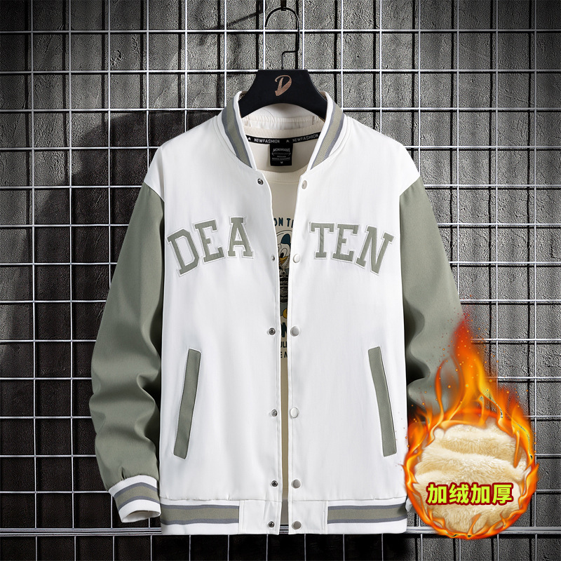 Jachetă bomber subțire pentru bărbați, jachetă de primăvară și toamnă, broderie, la modă, haină pentru bărbați grași_voghion.com