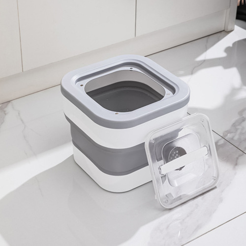 新品储粮桶折叠猫粮收纳箱加厚储存罐防虫防潮狗粮密封桶宠物储粮