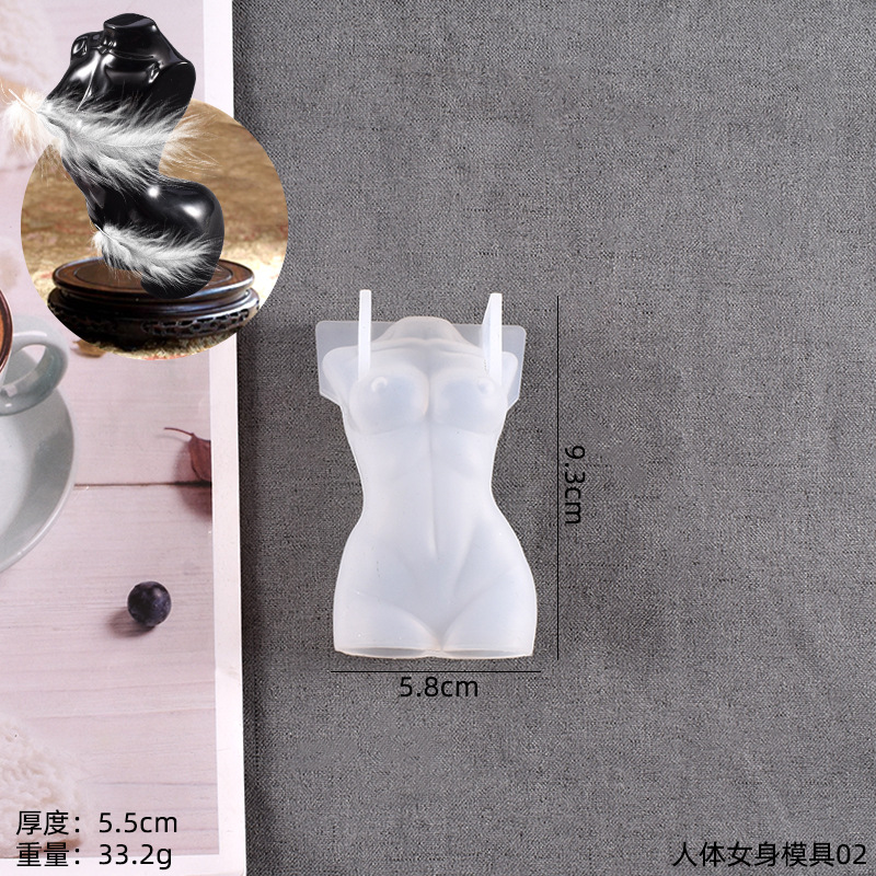 Zongbo diy Crystal Gum Dropping Mould Human Muscle Male Body Slim Female Body Model Set Table Silicone Mould
