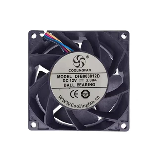 原装COOLINGFAN DFB803812D 12V 3.00A大风量散热风扇8038 8CM