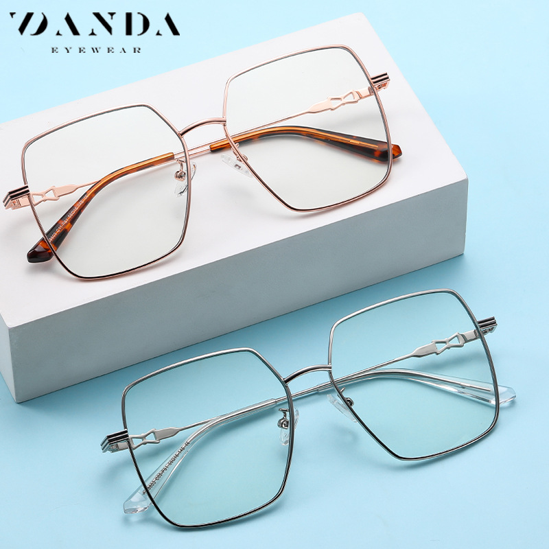 Nueva moda gafas Marco de las mujeres marco grande gafas lisas JS8603 Europa y América calle tiro ins estilo de moda Anti-azul gafas de luz