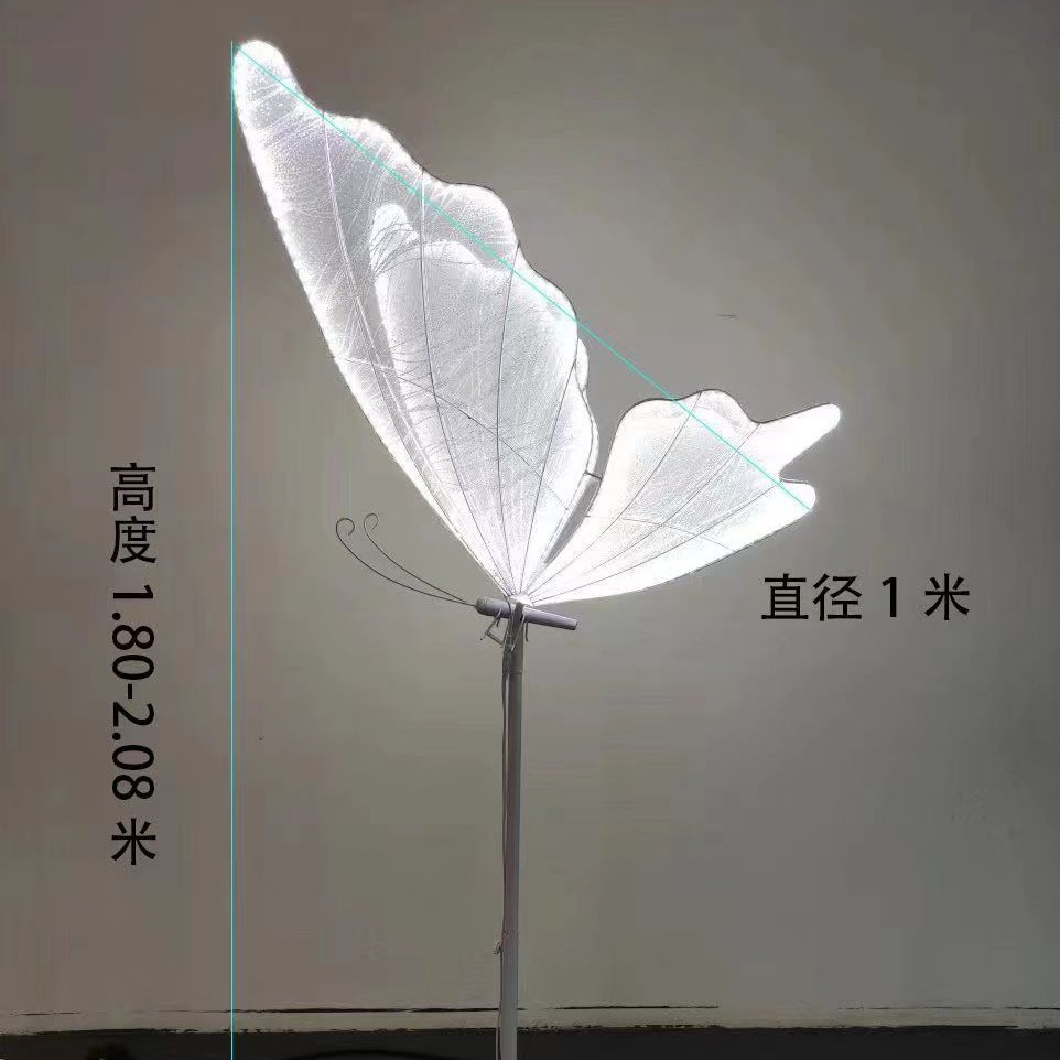 Boda apoyos diseño luminoso mariposa alas etapa decoración techo colgante boda plomo carretera escena adornos