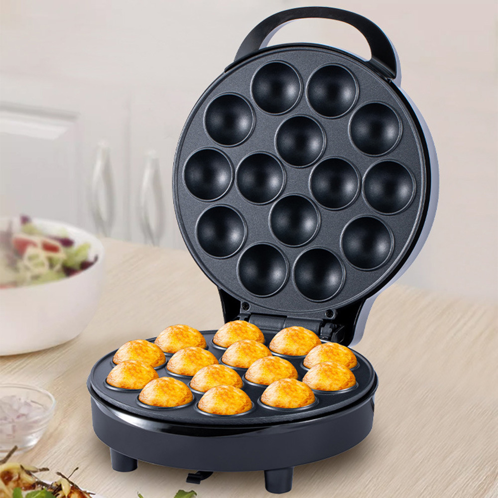 110V estándar americano de 14 hoyos Takoyaki máquina hogar máquina de la torta máquina fabricante de pan bolas máquina de desayuno torta redonda pastel