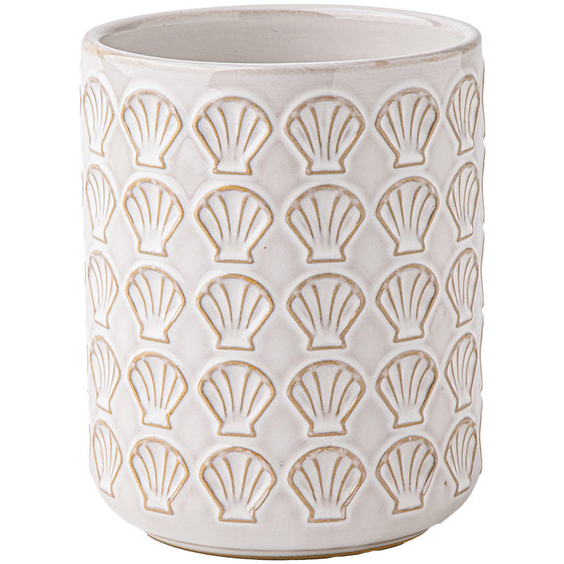 Tacos de almacenamiento vintage en relieve de contenedores de cerámica, barril de cerámica, decoración creativa retro, exportación transfronteriza image 5