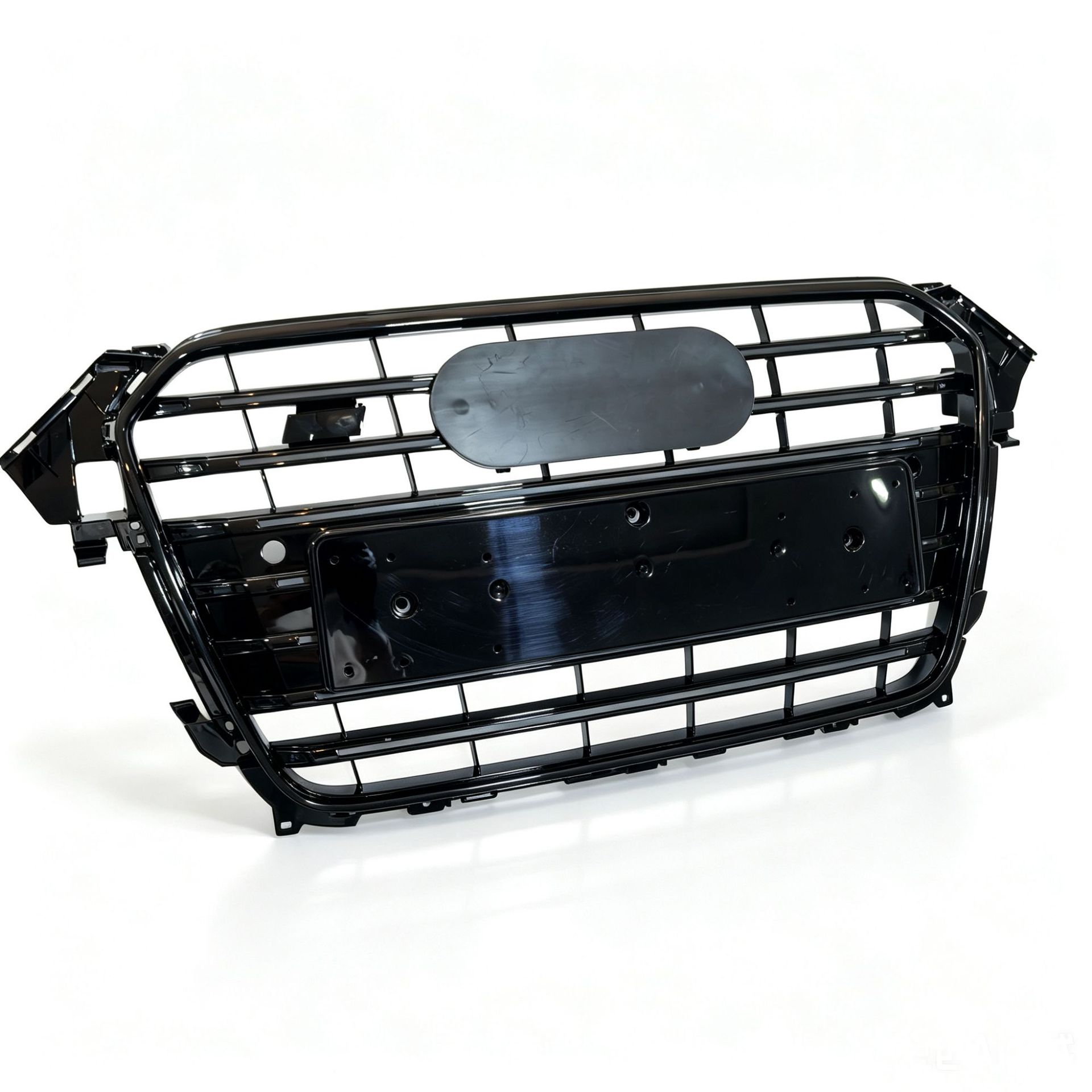 S4 Style Front Grille with Chrome and Glossy Black Finish for 2013-2016 Audi A4 S4 B8.5