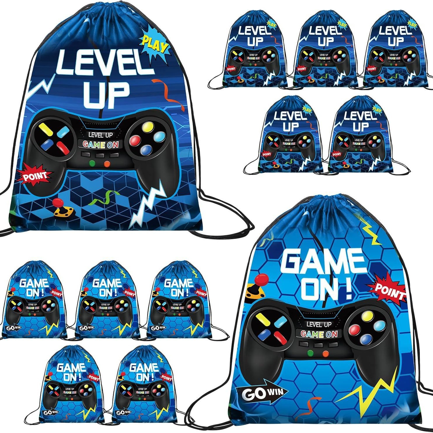 现货批发INS亚马逊爆款游戏机图案儿童双肩束口袋