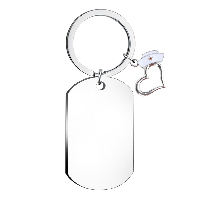 Unisex Gender Simple Style Geometric Stainless Steel Unisex Bag Pendant Keychain