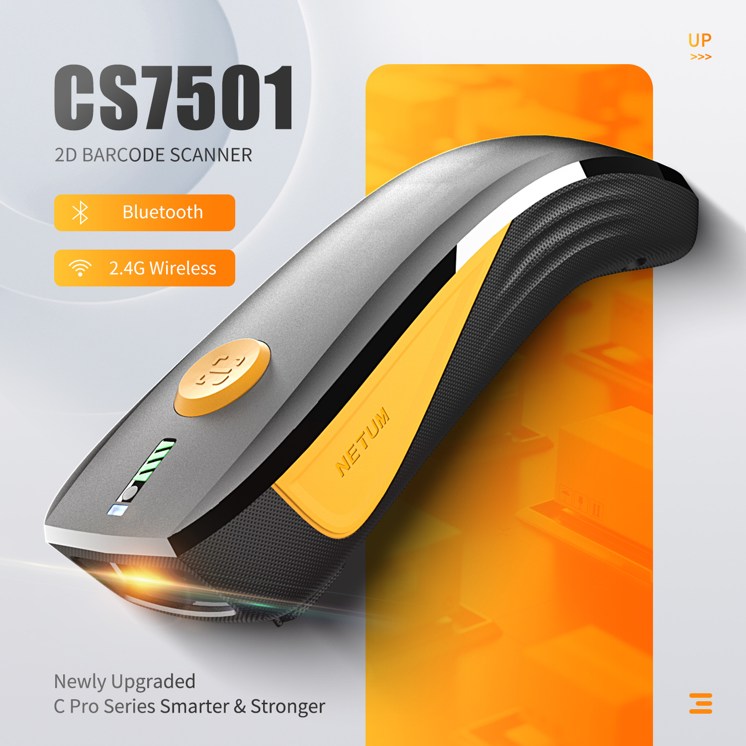Handheld Portable Wireless 2D Scanner 2400mAh Shock-Proof